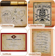 80 Sheets Vintage Paper, 8.5″X11″ Letter Size Printer Parchment Paper | Antiq…