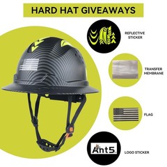 Full Brim Hard Hat Safety Helmet ANSI Type 1 Class C HDPE Construction