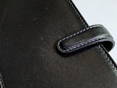 Filofax Holborn Personal Bible Size Black Full Grain Buffalo Leather Used