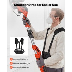 Uimoso Electric Drywall Sander 1150W with Adjustable Speed and Self-Suction