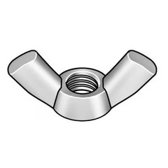Zoro Select Wncfi0310-2500T Wing Nut, 5/16″-18, Steel, Zinc Plated, 0.656 In,