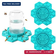 2 Pack Bee Feeder for Mason Jar, Silicone Bee Watering Station, Compatible with