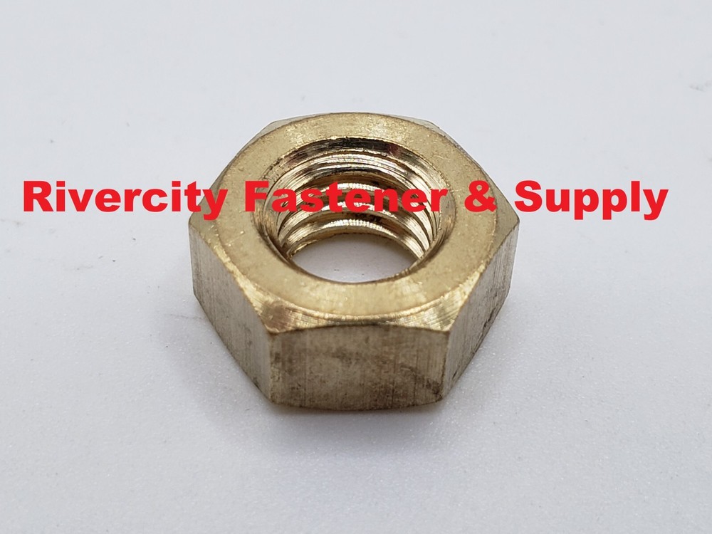 M12-1.75 Brass Hex Nut M12 x 1.75 Nuts 12mm x 1.75 Coarse Thread M12x1.75
