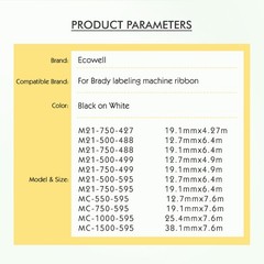 Compatible Label Tape for Brady BMP21 M21-750-595-WT Vinyl 3/4 M210/-LAB M211