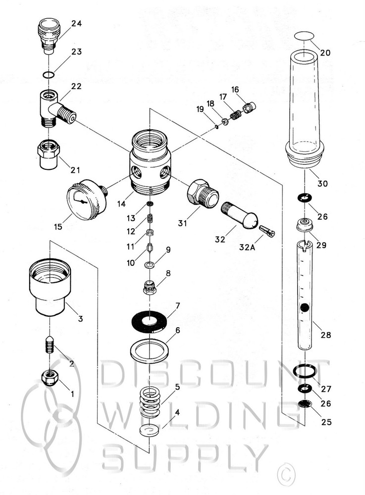 REPAIR KIT – VICTOR HRF 2425 REGULATOR – FLOWMETER – REBUILD PART VIC 0790-0132