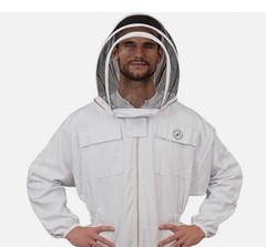 Humble Bee 311 Polycotton Beekeeping Jacket w/ Removable fencing veil Hood -5XL