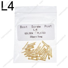 30 Pcs Dental Screw Post 24K Gold Plated Conical Refills S/M/L/XL For Root Canal