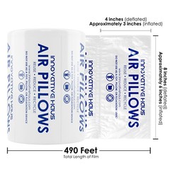 490 Feet 4″ x 8″ Air Pillow Film Roll Package Shipping Cushioning Packing