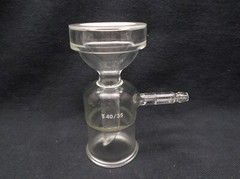 Glass 47mm Vacuum Micro Filtration Fritted Support Base Tubulated 8mm 40/35 Chip
