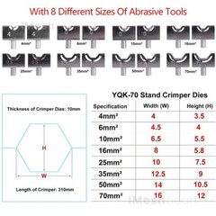 US 10T Hydraulic Crimper Wire Battery Cable Lug Terminal Crimping Tool w/8 Dies