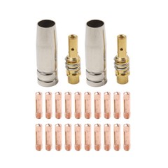 24pcs MB 15AK MIG Welding Gun Kit 030/035Contact Tip Nozzle Diffuser