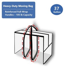 4 Pack Large Heavy Duty Moving Bags, 37 gal Storage Bags with Strong Zipper &…