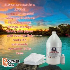 Fiberglass Repair Kit 1 Gal of Polyester Resin 1.5x50x10 Yard Chopped Strand Mat
