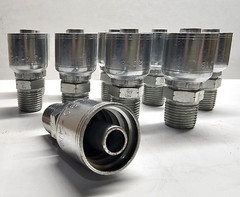 10 PK MP-08-08, 1/2″ Hose x 1/2″ NPTF Male Pipe Hydraulic Hose Fittings HY
