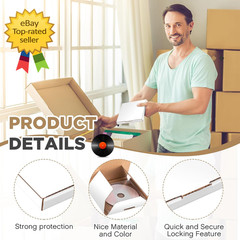100 Pcs 5 5/8″L X 5″W X 7/16″H Cd Mailer Box Cd Shipping Boxes Corrugated Mailin