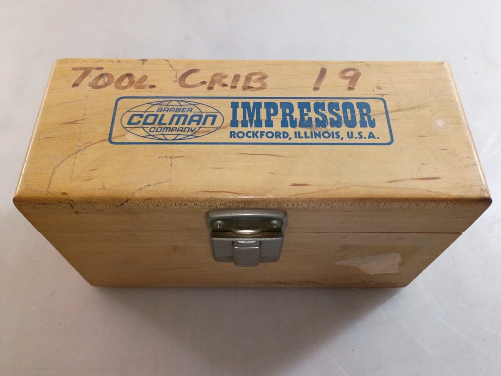 Barber-Colman Impressor 934-1 Barcol Hardness Tester Wood Case Test Block Points