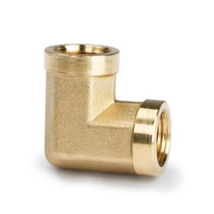U.S. Solid 90 Degree Elbow Brass Fitting NPT 1/8″ Female x 1/8″ Female, 2pcs