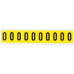 BRADY 3430-0 Number Label,0,1-1/2in.Hx7/8in.W,Vinyl 32MF70