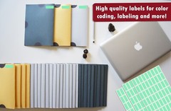 Color Coding Labels 1 inch x 3/8 inch Name Rectangle Stickers for Organizing