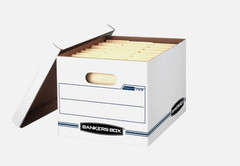 (10 Pack) Bankers Box Basic Duty Letter/Legal File Storage Box with Lids, White