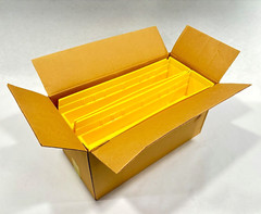 Lyon Yellow Plastic Shelf Storage Bins 18″L x 4″W x 4″ H, 18x4x4, LOT OF 12