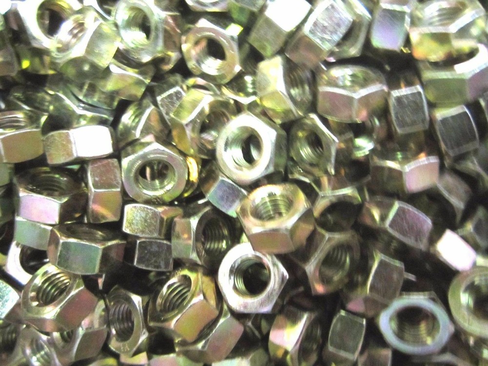 7/8-9 Finished Hex Nuts Grade 8 Yellow Zinc 540 Pieces