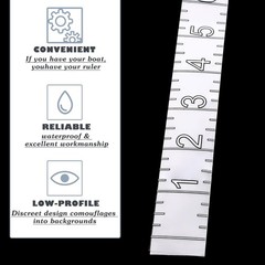 6 Pcs Fish Ruler Decal Measuring Tape Sticker 42 Inch, as picture shown