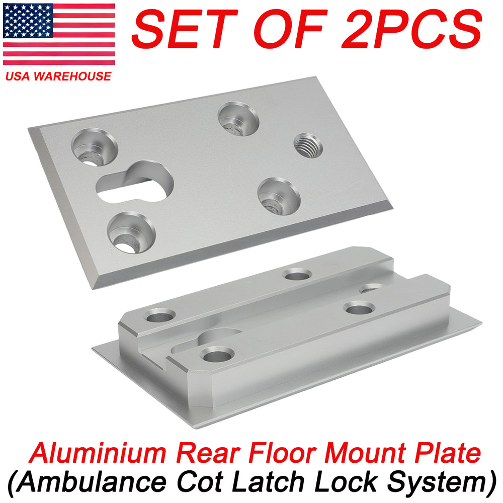 2*For Stryker Ferno Ambulance Gurney Cot System Rear Floor Mount Plate # 0900266