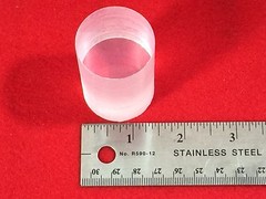 Bicron BC412 Round Scintillator Plastic for 1-1/2 inch PMT detectors 1.4″X2.25″