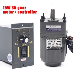 15W AC Gear Motor Electric Single-phase Motor Reduction Ratio 1:3 110V 450RPM