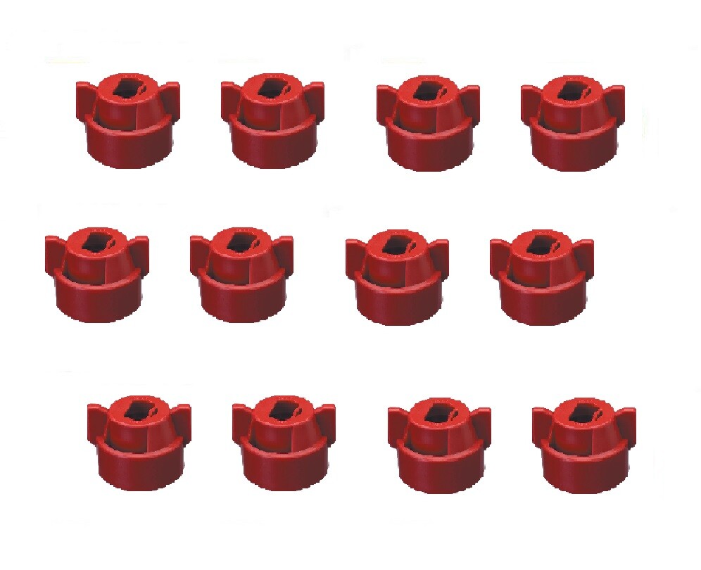 Pack of 12 – Quick TeeJet Red Nylon Cap For TP, XR, DG, OC, Turbo & AIXR Tips