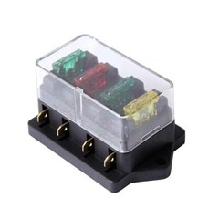 4 Way Blade Fuse Box Holder Block Auto Universal For Car Marine Motorcycle Boat