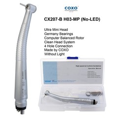 COXO Dental High Speed Handpiece 4 Hole LED Turbine E Generator Mini Head CX207