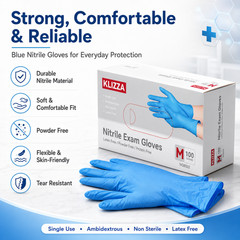 400PCS Disposable Nitrile Exam Gloves 4.5 mli Powder & Latex Free Cleaning Glove