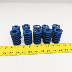3/4″ x 1-1/2″ Flat Wire Compression Blue Die Spring 2.600 OAL Lot Of 10