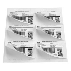 600 Count Blank Address Shipping Labels 4″x3.33″ 6 Per Sheet 6-UP Self Adhesive