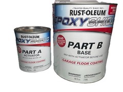 Rust Oleum Epoxy Shield Garage Floor Coating Gray 2 Part Durable Paint Kit