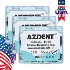 Dental Orthodontic Bondable Buccal Tube 1st Molar Roth.022 Mesh Base Non-convert