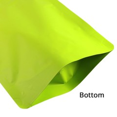 5x7in Double Sided Green Matte Foil Mylar Stand up Zip Lock Bag w/ Desiccant G02