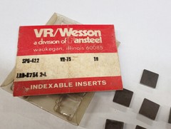 14 ea VR/Wesson Fansteel SPG-422 VR-75 LDD-07542-L Carbide Inserts NOS