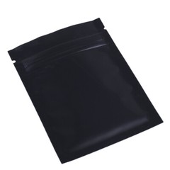 Bulk Clearance Case 6500 Flat Style Glossy Black Foil Zip Bags 7.5x10cm 3x4in