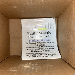 Pacific Seismic 1 1/4” Horizontal Gas Earthquake Valve