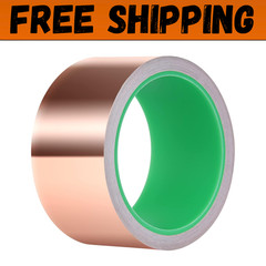 Copper Foil Tape with Conductive Adhesive for Guitar & EMI Shielding (2 x 33)