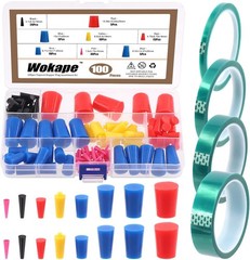 104Pcs Powder Coating Plug Kit with PET Masking Tape – for Powder Coating System