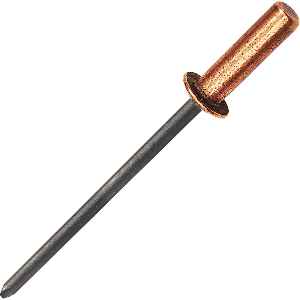 50 PCS Closed End Blind Rivets 1/8 x 7/16 Inch Copper Dome Head 3.2x11mm