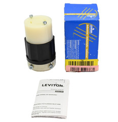 Leviton 2733 Locking Plug Black 30A 480V 3P 4 Wire Grounding L16-30R