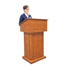 26.5×22.2×48″ Deluxe Podium Mobile Embassy Church Puplit Lectern Wood Debate