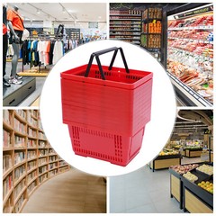 12 Handle Baskets Handheld Retail Store Shopping Grocery 18L 22lbs load-bearing