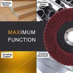 10Pcs 180/320 Grit Nylon Fiber Flap Disc Metal Polishing Wheel, Abrasive Buffing