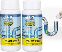 2 Pcs Sink and Drain Cleaner Wild Tornado Pipe Dredge Drain Cleaner Exp. 06/2028
